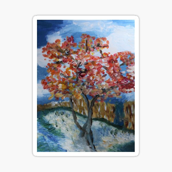 A Beautiful Autumn Day Sticker