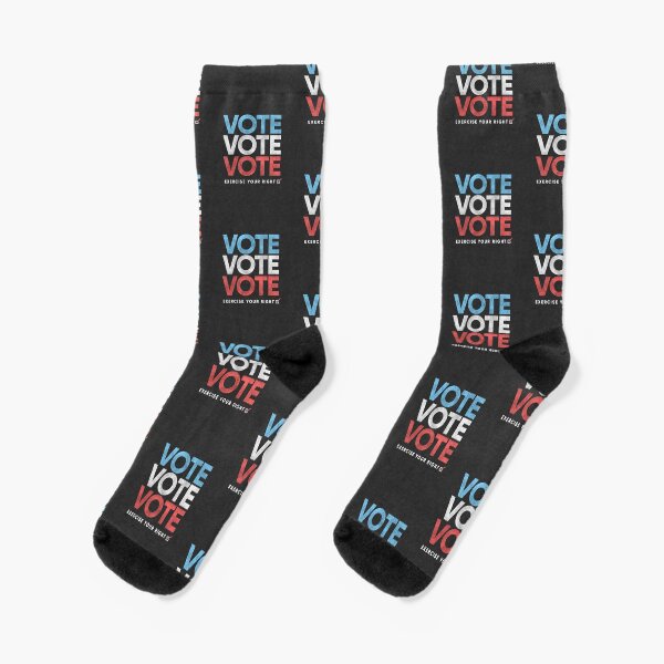 Retro Distressed Vote T-Shirt, Exercise Your Right Socks
