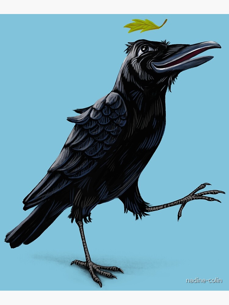 "Happy crow" Poster by nadine-colin | Redbubble