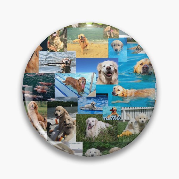 Item preview, Golden retriever collage designed and sold by Yviemakes.