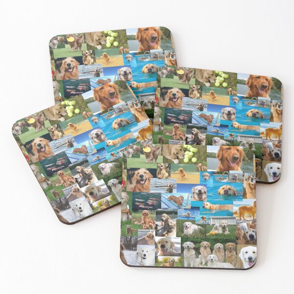 Item preview, Golden retriever collage designed and sold by Yviemakes.