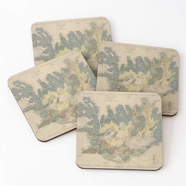 Item preview, Vintage Geological Map of Iceland (1906) designed and sold by BravuraMedia.