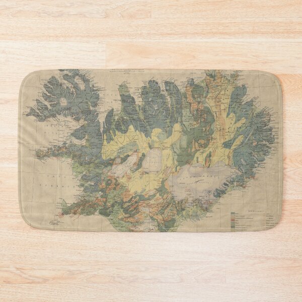 Item preview, Vintage Geological Map of Iceland (1906) designed and sold by BravuraMedia.