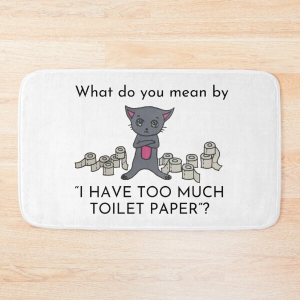 Item preview, Cute cat hogging toilet paper designed and sold by introvertcafe.