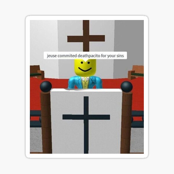 Jesus Haha Stickers Redbubble - white rosary buy if you love jesus christ 3 roblox