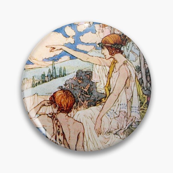 Item preview, Theseus and Aethra Vintage Illustration Greek Mythology designed and sold by Rantan1618.