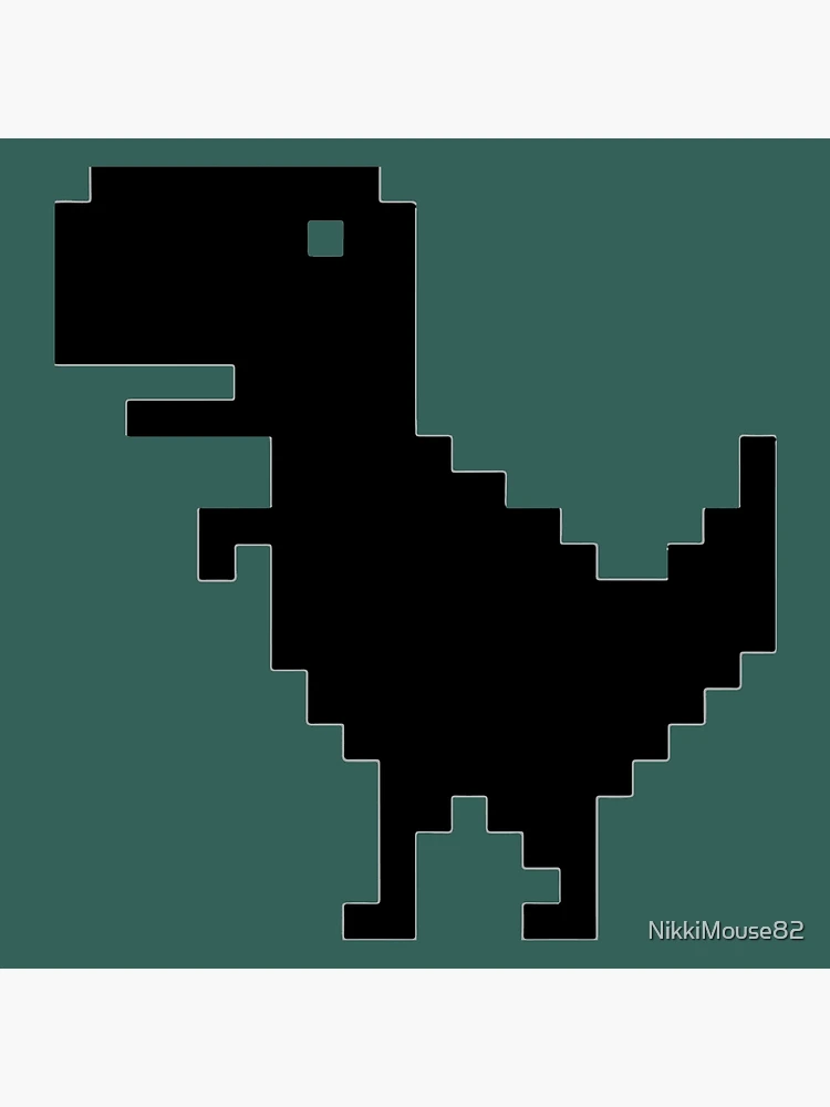 T-rex Run Pixel Art Magnet Offline Dino 8 Bit Chrome 
