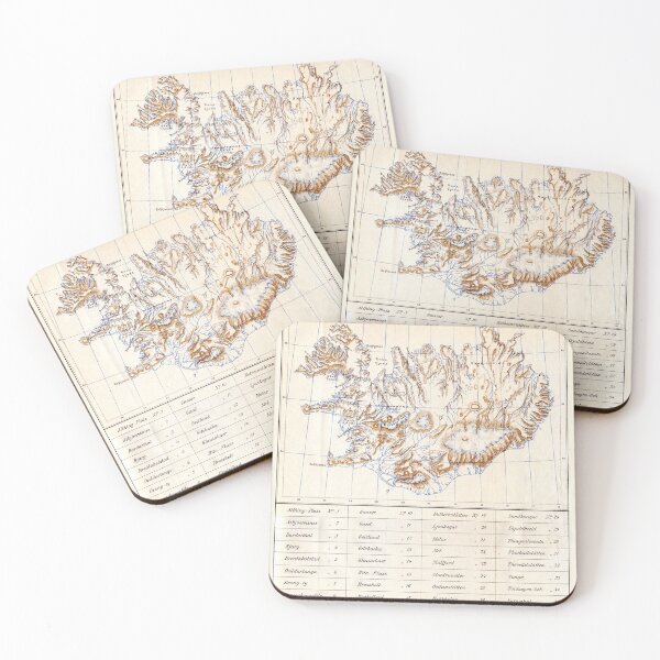 Item preview, Vintage Iceland Topography Map (1896) designed and sold by BravuraMedia.