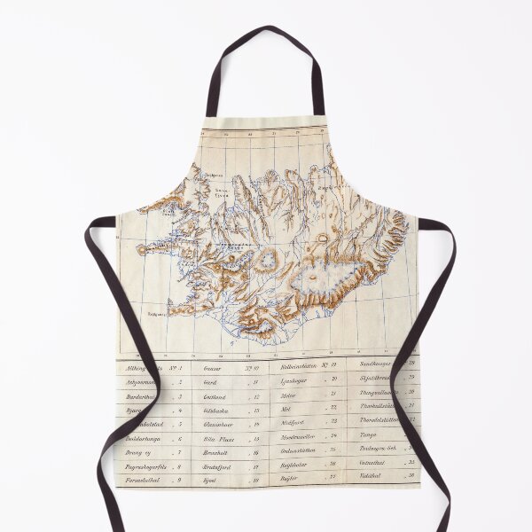 Item preview, Vintage Iceland Topography Map (1896) designed and sold by BravuraMedia.