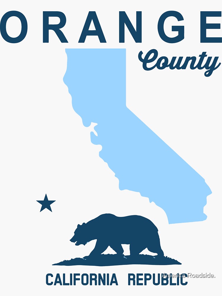 Orange County California Sticker By Ishore1 Redbubble