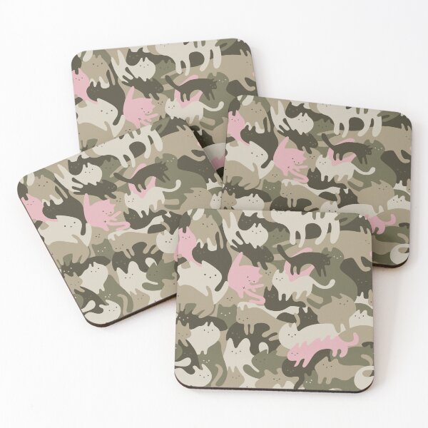 Item preview, CATmouflage - Light Pink Army Pattern designed and sold by vomaria.