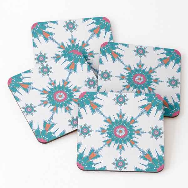 Item preview, Moroccan inspired tile pattern- Turquoise,Orange designed and sold by Urvashi Patel.