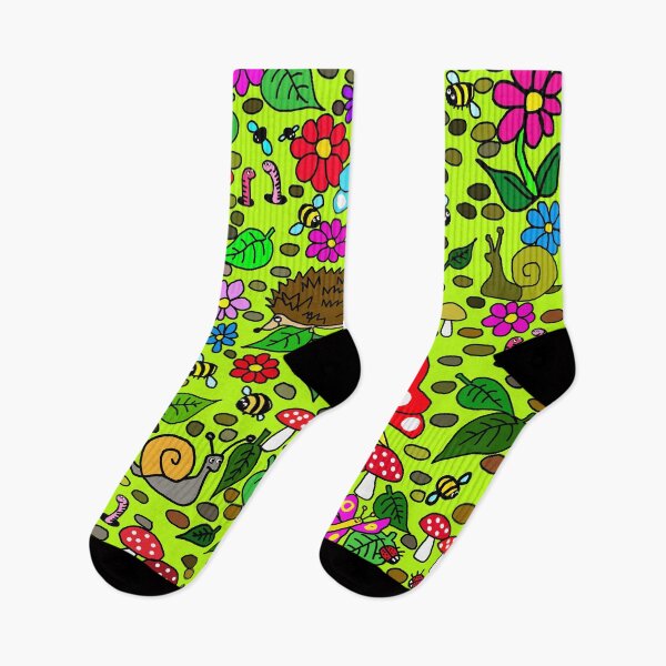 Item preview, Hand Drawn Cartoon Garden Animals And Insects Scene designed and sold by jaggerstudios.