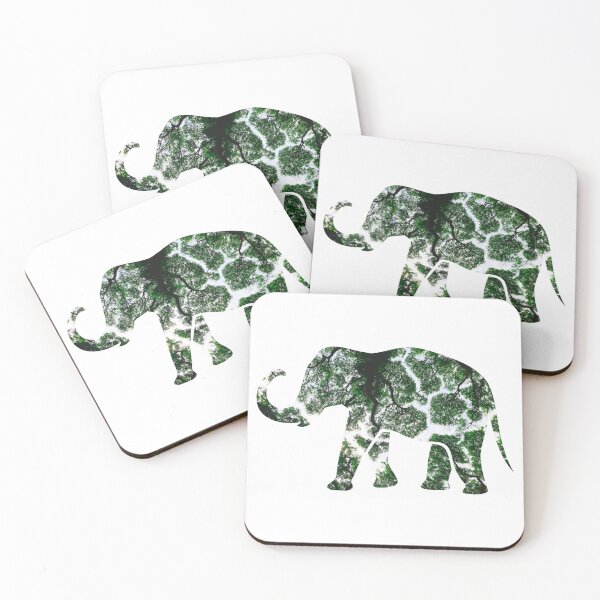 Item preview, elephant with green trees canopy designed and sold by Kinisis.