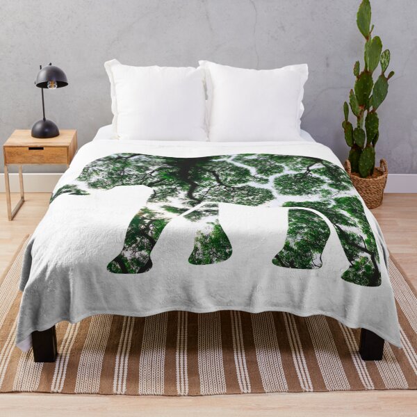 Item preview, elephant with green trees canopy designed and sold by Kinisis.