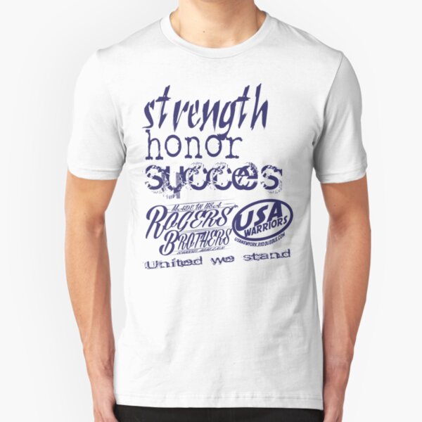 usa warriors indian by rogers bros Slim Fit T-Shirt