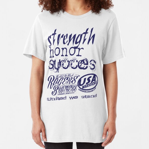 usa warriors indian by rogers bros Slim Fit T-Shirt
