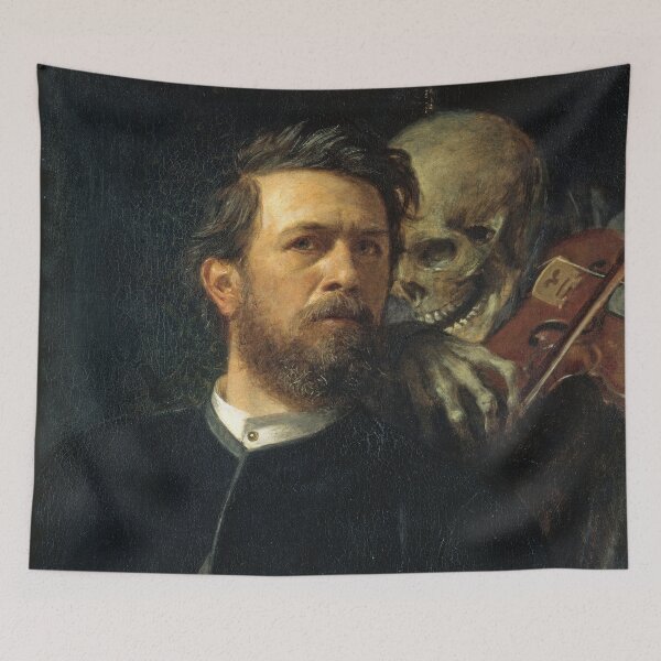 Item preview, Self-Portrait with Death as a Fiddler - Arnold Bocklin - 1872 designed and sold by CJET.