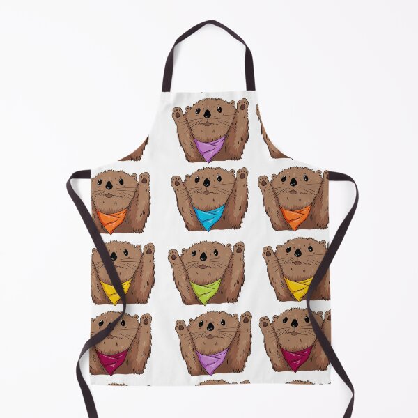 Item preview, 6 otters with neckerchief designed and sold by atakji.