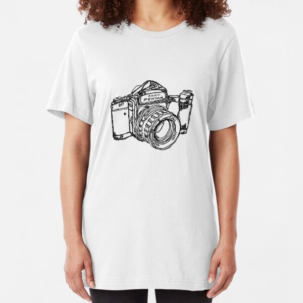 Pentax 6X7 Medium Format Camera Slim Fit T-Shirt