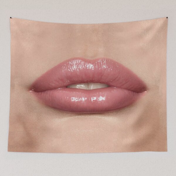 Item preview, Pink Kissing Lips, Iridescent violet kiss designed and sold by Mavesha.
