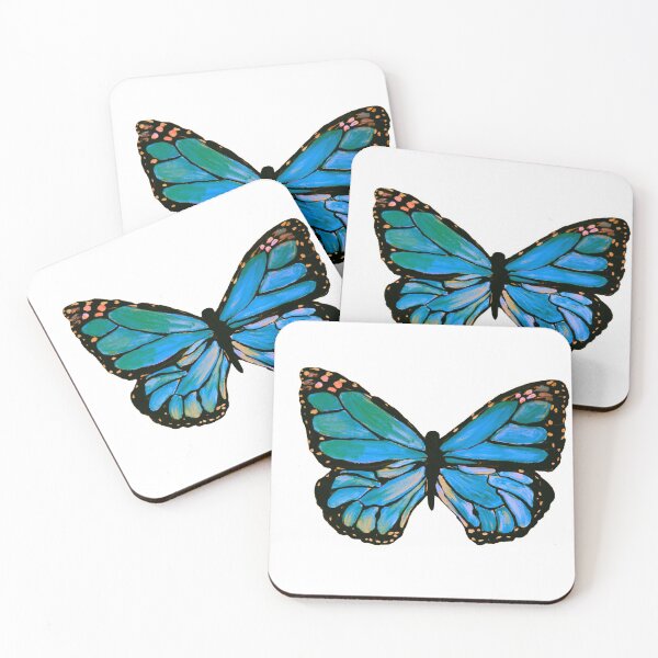 Item preview, Aqua and Teal Monarch designed and sold by paintedprints.