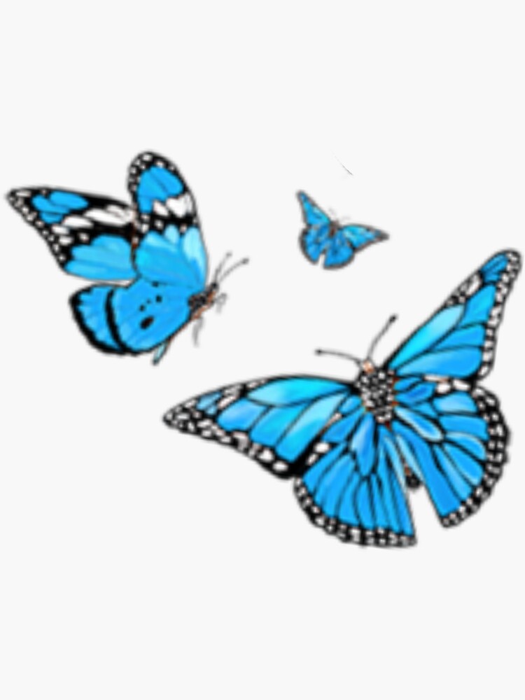 "light blue butterfly's" Sticker by Had07102006 Redbubble