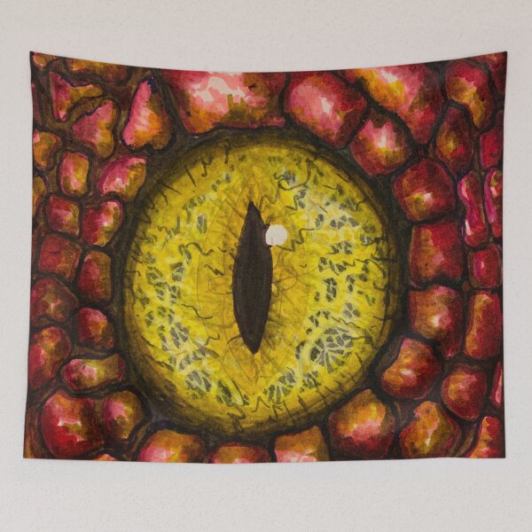 Item preview, The Crimson Dragon with Yellow Eye designed and sold by Lynn Harriet.