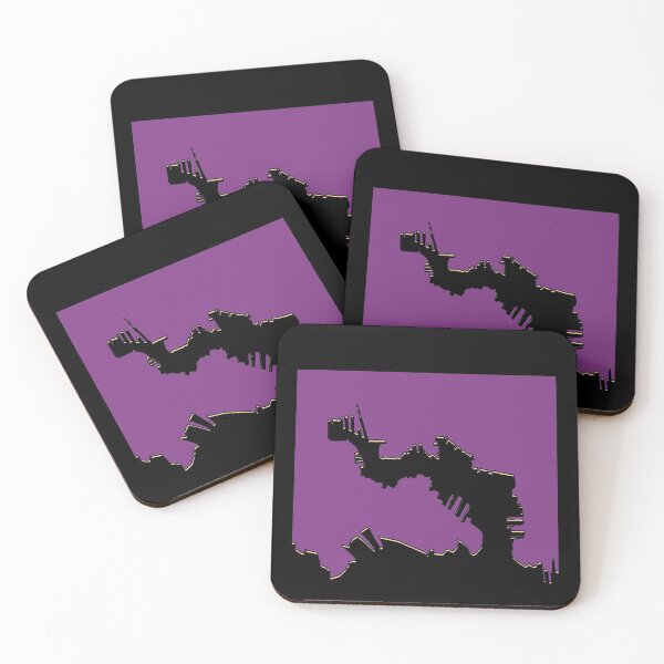 Item preview, Muelles morados del puerto de Baltimore designed and sold by bodiesofwater.