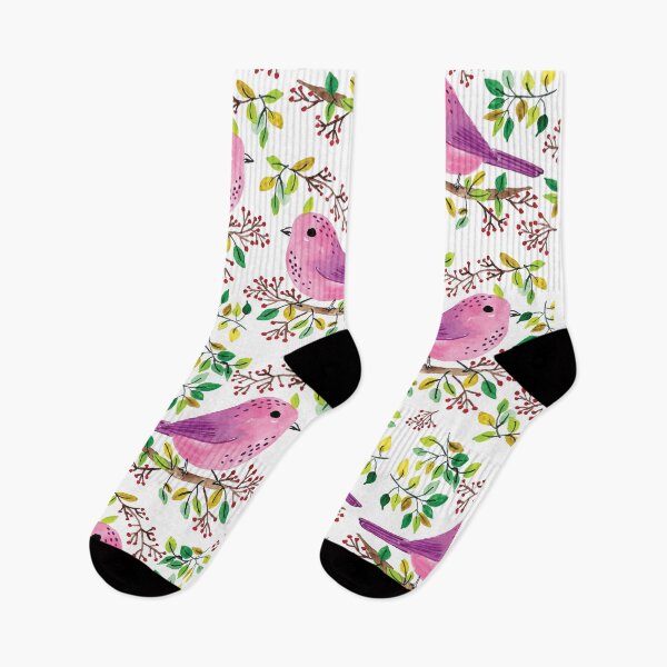 Item preview, Pink watercolor Birdie designed and sold by printmesomecolo.