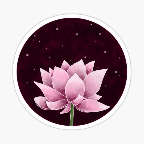 Night Lotus Flower Sticker