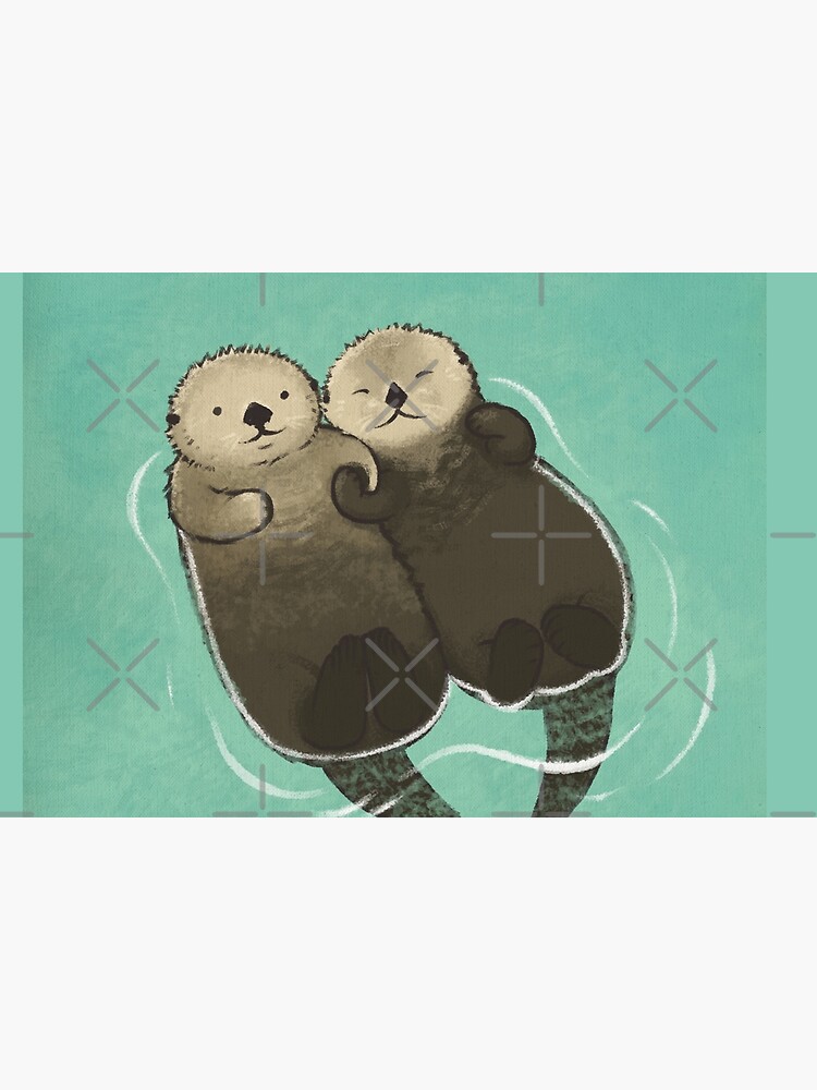 Significant Otters - Otters Holding Hands by StudioMarimo