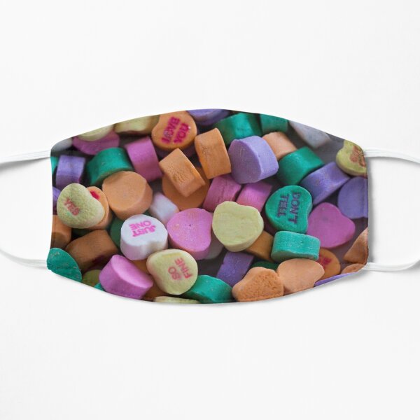 Candy Hearts Flat Mask