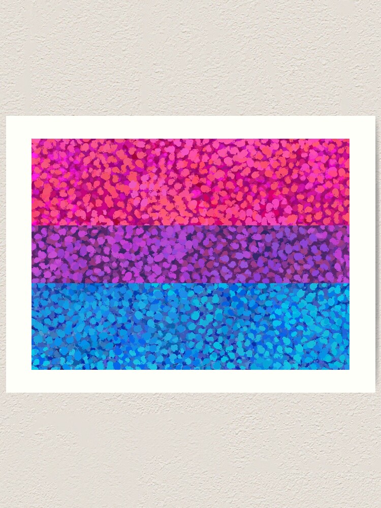 Bisexual Stripes Seurat Inspired Pride Flags Art Print By Rachael