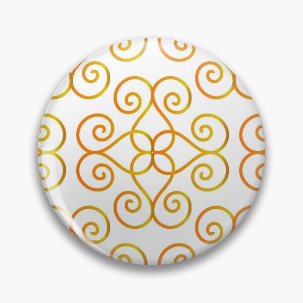 Item preview, Orange Yellow Gradient Swirls Damask Pattern 2 designed and sold by Orchyd.
