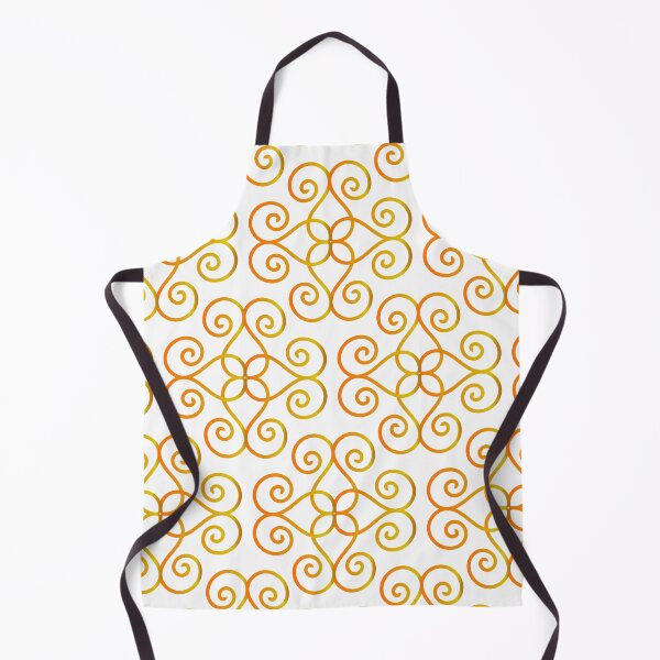 Item preview, Orange Yellow Gradient Swirls Damask Pattern 2 designed and sold by Orchyd.
