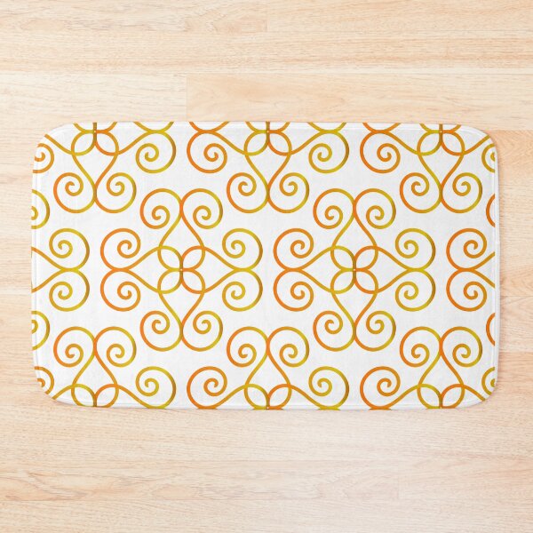 Item preview, Orange Yellow Gradient Swirls Damask Pattern 2 designed and sold by Orchyd.