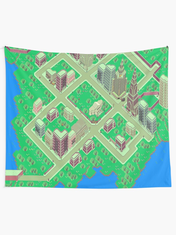 "Earthbound Fourside" Tapestry by Redbubble