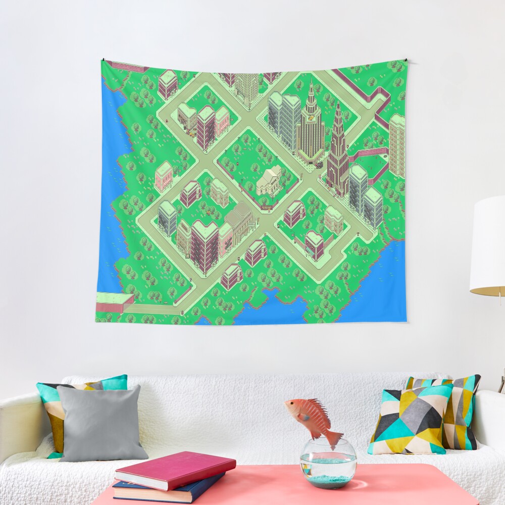 "Earthbound Fourside" Tapestry by Redbubble
