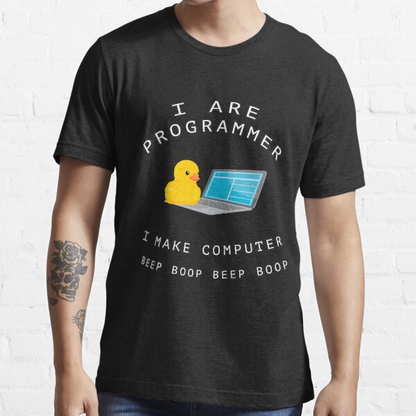 I are programmer Beep boop duck Essential T-Shirt