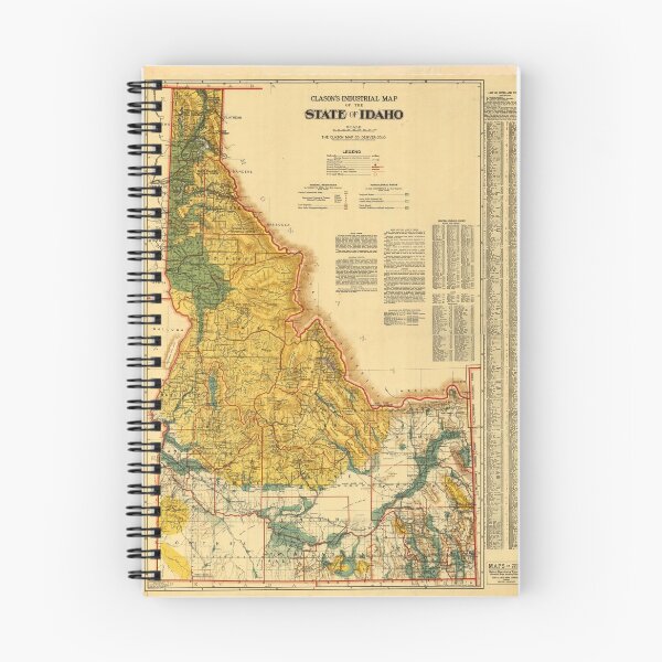 Item preview, Vintage Idaho Minerals & Natural Resources Map (1908) designed and sold by BravuraMedia.