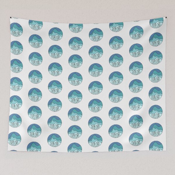 Item preview, Explore mountain range, winter theme designed and sold by ansiearts.