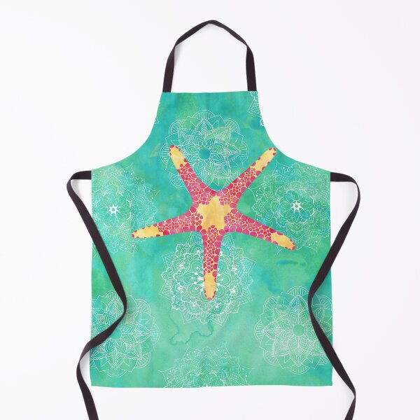 Item preview, Watercolor Starfish Mandalas Pattern designed and sold by WickedRefined - Nicole Demereckis.