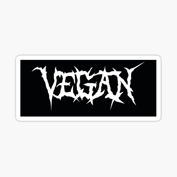 Vegan Metal Sticker