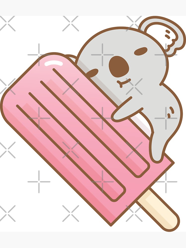 cute koala and pink ice pop by Miri-Noristudio