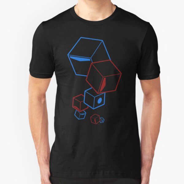 Beat Saber - Floatin' Blocks - Black Slim Fit T-Shirt