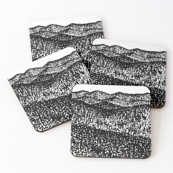 Item preview, Monochrome Mountains in Marker Pointillism  designed and sold by robinyukiko.