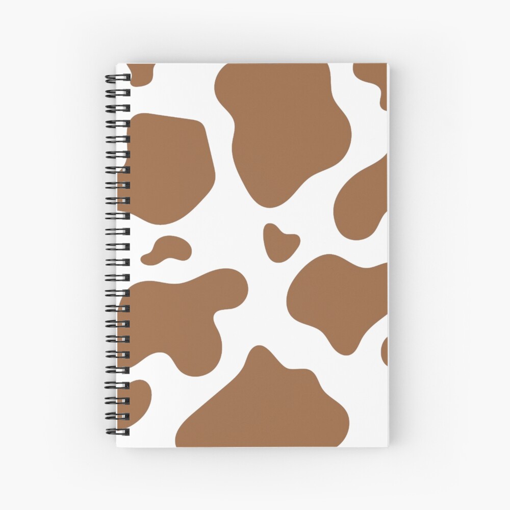 Brown Cow Print Notebook: School Notebook, Cow Print Journal, Brown White  Pattern, 8x11.5: Scherbarth, Ebony: 9798453662647: : Books