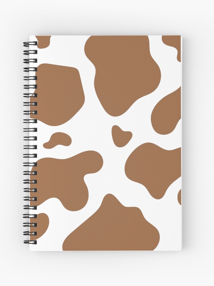 Cute brown cow print Spiral Notebook for Sale by viripasta