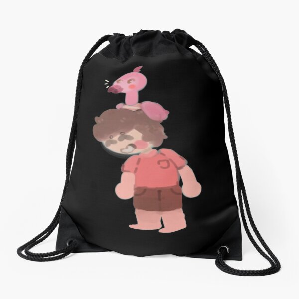 Flamingo Youtuber Albertstuff Drawstring Bag By Tiredtakachi Redbubble - mrflimflam in a bag roblox